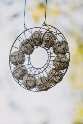 Fågelmatare Talgboll Circle Rost 24cm