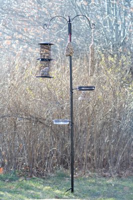 Fågelmatarstation Svart 247cm