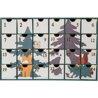 Adventskalender Forest Friends 38x24,5x7cm