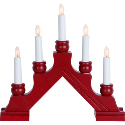 Ljusstake Karin Röd 30x28x7cm