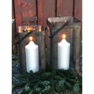 Blockljus 10x25cm Vit