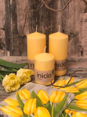 Blockljus 67x100mm Gul