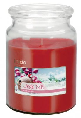 Doftljus Glas Jingle Bells 100h