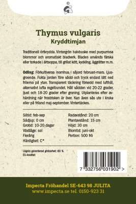 Timjan, Krydd-