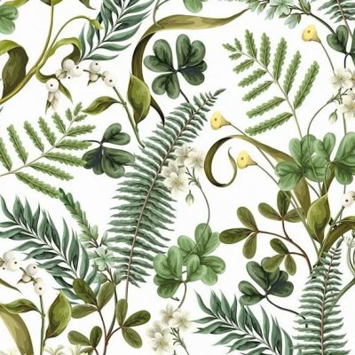 Servetter 3-lags 33x33cm 20-pack Green Leaves