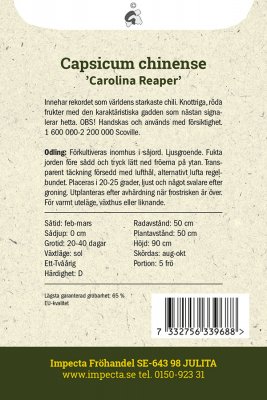 Havannapeppar Carolina Reaper