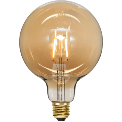 Glödlampa LED Amber E27 G125 2000K 80lm