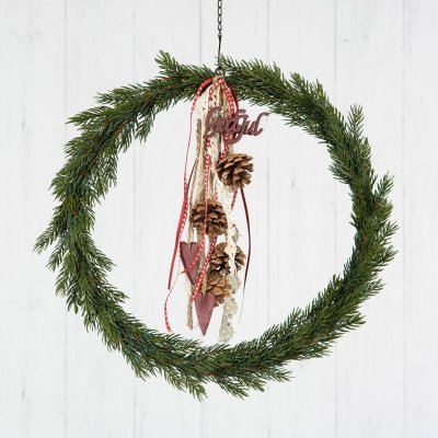 God Jul Nypa Röd Vit 6cm