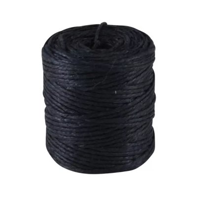 Snöre Jute Svart 70m