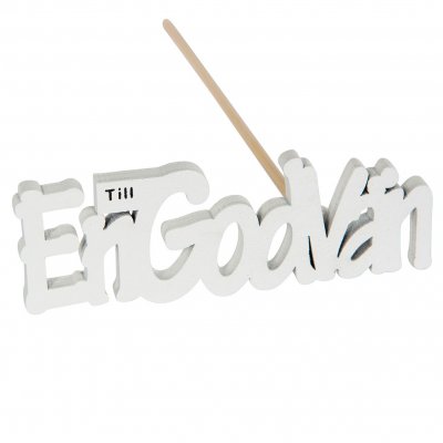 Till en god vän stick Vit 7x2cm