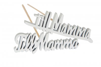 Till Mamma stick vit 8x2,3cm