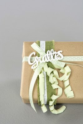 Grattis stick vit 8x4cm