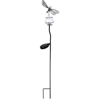 Solcell Fjäril på glaskula 85cm