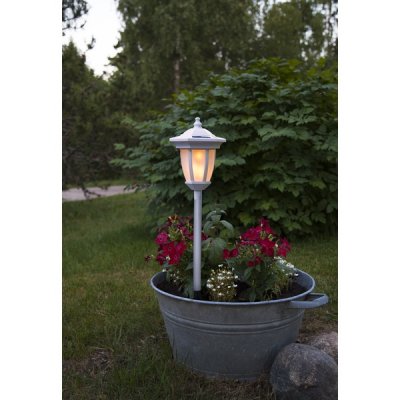 Solcellslampa Flame Vit 63x15,5cm