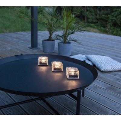 Iskub Solcell LED 7x5,5x7cm 3-pack