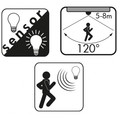 Solcellsvägglykta Venicini Silver 8,5xH12,5
