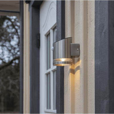 Solcellsvägglykta Venicini Silver 8,5xH12,5