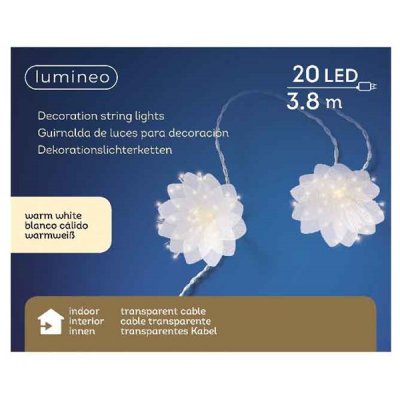 Slinga Blommor 20st LED 380cm