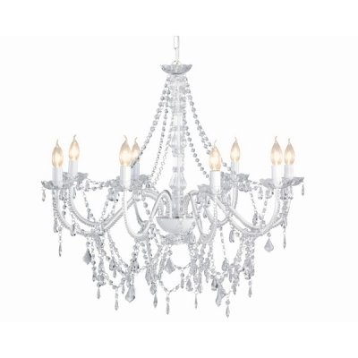 Taklampa Vit 8 armar 80x75cm