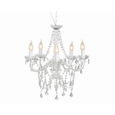 Taklampa Vit 5 armar 51x56cm