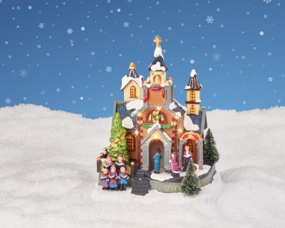 By LED Kyrka 13x18xH24cm