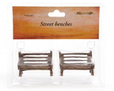 Bänk Brun 3x5x3,5cm 2-pack