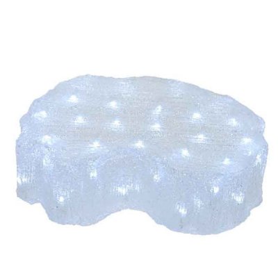 Isblock LED Akryl Kallvit 82,5x16x54cm