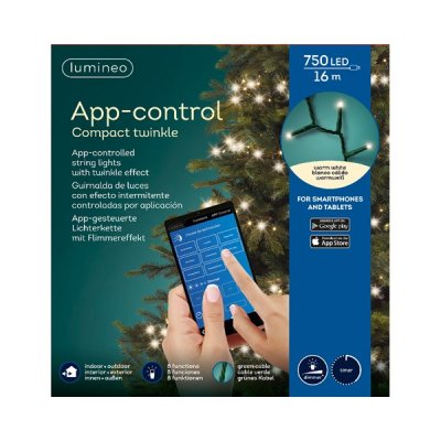 Ljusslinga LED App Twinkle Varmvit 750st 16m
