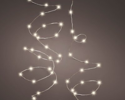 Ljusslinga Micro LED Batteri Twinkle Varmvit 50st 2,45m