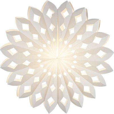 Pappersstjärna Sheer Vit 60x60x16cm