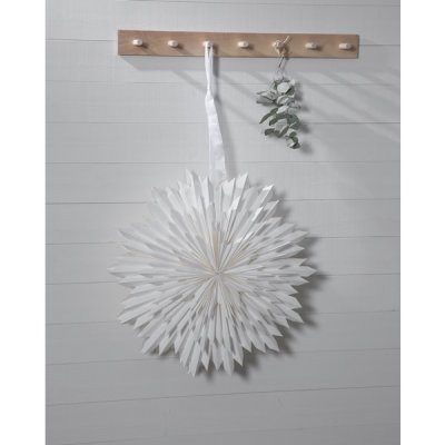 Pappersstjärna Ice Vit 50x50x22cm
