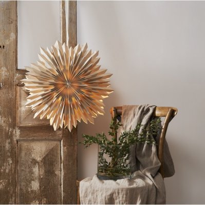Pappersstjärna Ice Beige 55x55x20cm