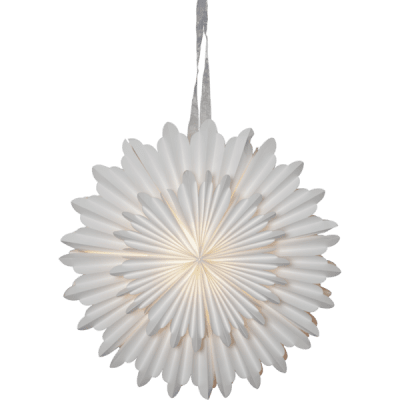 Pappersstjärna Crystal Vit 50x50x20cm
