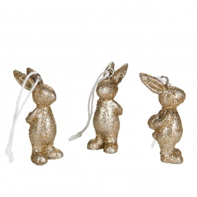 Kanin Hänge Champagne 5cm 6-pack