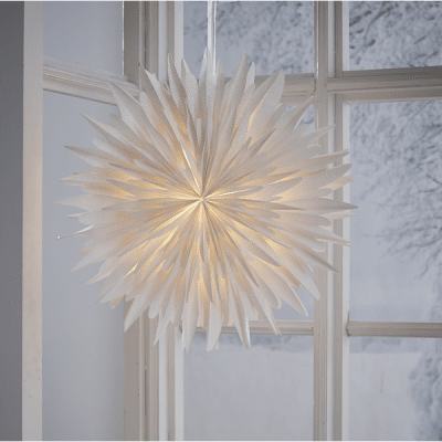 Pappersstjärna Winter Vit 60x60x19cm