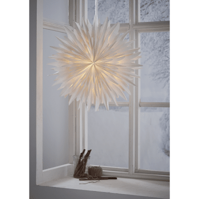 Pappersstjärna Winter Vit 60x60x19cm