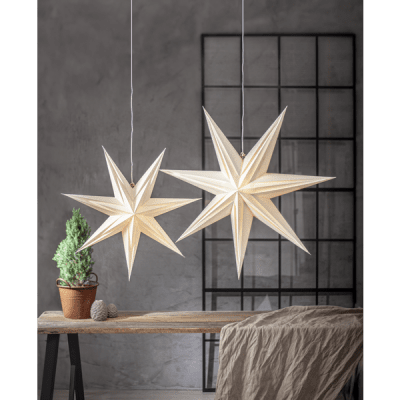 Pappersstjärna Holly Vit