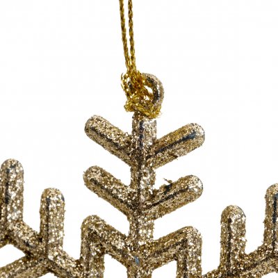 Stjärna/Snöflinga 10cm Guld Light Gold