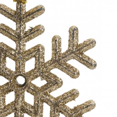Stjärna/Snöflinga 10cm Guld Light Gold
