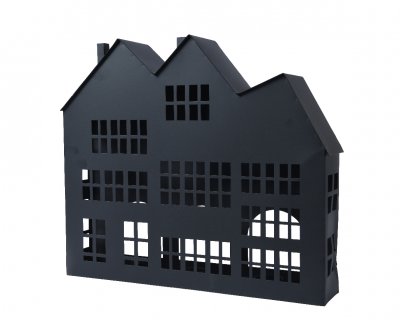 Hus Svart 43,5x8,7x37cm
