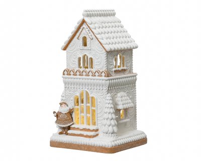Pepparkakshus Vit 25,5x23x46,5cmcm