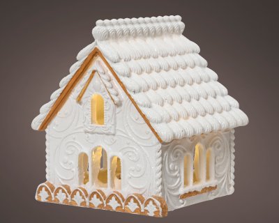 Pepparkakshus Vit 9x8,4x10cm