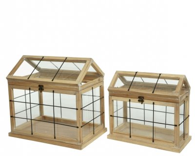 Växthus Trä 39,5x26x38,5cm