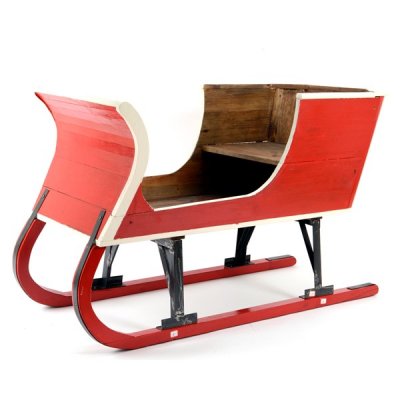 Släde Röd/vit 220x90x110cm