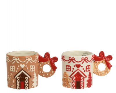 Mugg pepparkakshus 14x9xH9cm