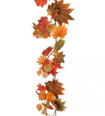 Girlang Höstlöv Orange 180cm