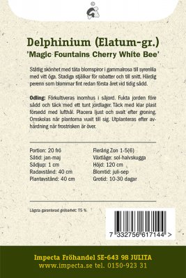 Riddarsporre, Trädgårds-, Magic Fountains Cherry White Bee