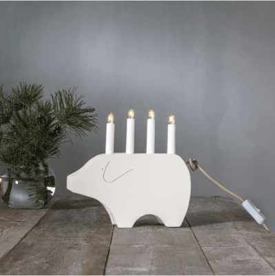 Ljusstake Gry Vit 28,5x28x7cm