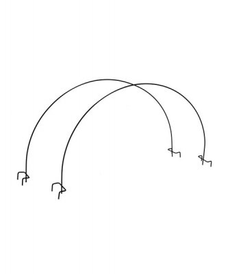 Båge över pallkrage till fiberduk