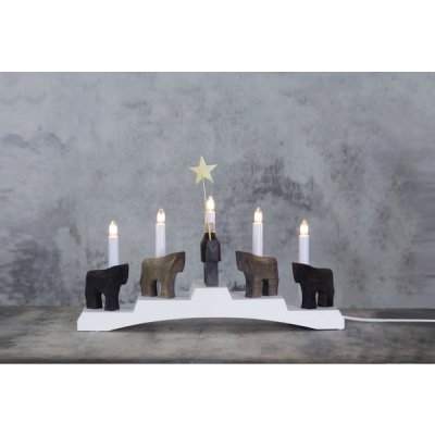 Ljusstake Staffans Fålar Vit 45x29x10,7cm